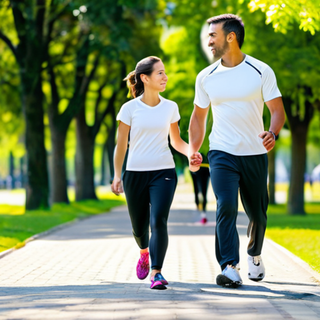 Walking for Fitness**

"A woman in athletic wear (track pants, t-shirt, running shoes) power walking in a sunny park, fully clothed, appropriate attire, safe for work, perfect anatomy, natural proportions, healthy lifestyle, fresh air, professional photography, high quality, clear focus, family-friendly."

**