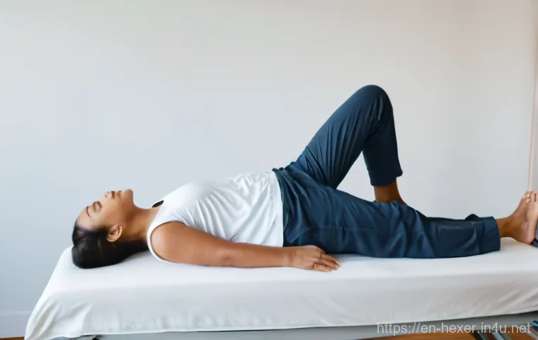 자세 교정을 위한 스트레칭 도구 추천 - **Image Prompt 1: The Mighty Stretch Strap**
    A diverse adult, in comfortable, modest athletic le...