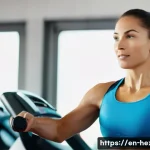 트레드밀 운동 중 심박수 유지 팁 - **Image Prompt 1: Personalized Heart Rate Training on a Treadmill**
A fit individual, appearing ...