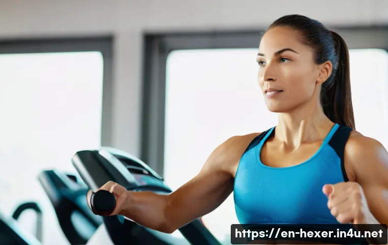 트레드밀 운동 중 심박수 유지 팁 - **Image Prompt 1: Personalized Heart Rate Training on a Treadmill**
A fit individual, appearing ...